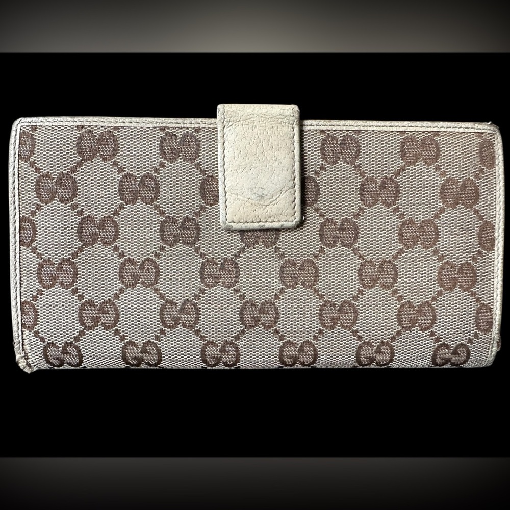 💙 Authentic Gucci GG Canvas Long Wallet - Picture 2 of 11